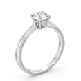 thumbnail image 2 of Faux Jewel 1.6 Ct Round Cut Moissanite Ring - 14K White Gold Plated Ring - Solitaire Engagement Wedding Reverse Tapered Ring for Women - Elegant Proposal Ring - Bridal Jewelry for Her, 2 of 4