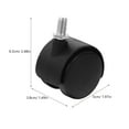 thumbnail image 4 of WRISTBIQUE Caster Replacement Wheel Furniture Mobility 4Pcs 1.5 Inches, 4 of 10