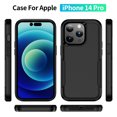 thumbnail image 2 of for iPhone 14 Pro Case, Dual Layers Shell Hard PC + Soft TPU Back Shell Heavy Duty Military Drop Protection Rugged Shockproof Hybrid Case for iPhone 14 Pro, Black, 2 of 8