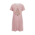 thumbnail image 3 of Censtreet Christmas Nightgowns for Women Short Sleeve Sleepshirt Button Down Nightshirt Soft Pajamas Dress Casual Sleepwear, 3 of 6