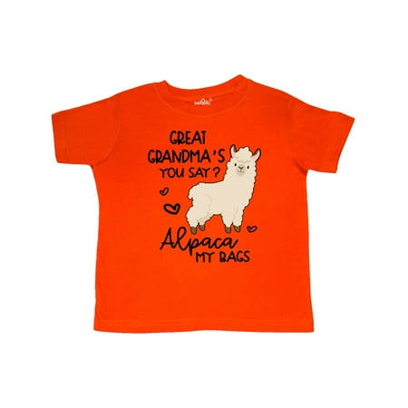 

Inktastic Great Grandma s You Say Alpaca My Bags Gift Toddler Boy or Toddler Girl T-Shirt