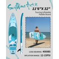 thumbnail image 2 of Paddle Board 11'x34"x6", Inflatable Stand Up Paddle Board with Premium SUP Paddle Board Accessories, Fun Water Inflatable Paddle Board for Adults and Youth, Pink+White, 2 of 6