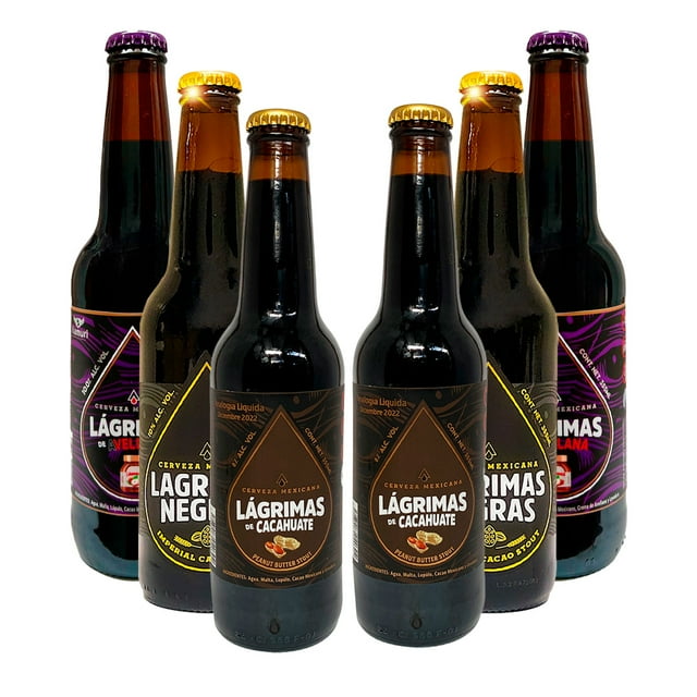 Six Pack Cerveza Artesanal Ramuri Lagrimas Surtido 355 Ml Cerveza Obscura
