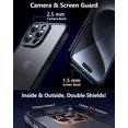 thumbnail image 2 of for iPhone 15 Pro Max Case, [Military-Grade Protection] [with 2 pcs Screen Protector] Full-Body Matte Protective Phone Case with Camera Cover. (Black), 2 of 7