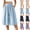 Light Blue, variant on SBYOJLPB Women's Capris Pants Summer Casual Loose Cropped Wide-Leg Pants