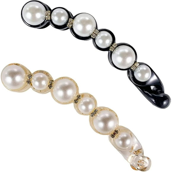 Jinsinto Pear Banana Hair Clip, Pearl Banana Clips For Hair, Ponytail Pear Banana, Hair Claw Clip Hair Accessories, Barrettes For Women Sports Yoga Face