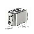 thumbnail image 4 of Kitchenette Appliances 2-Slice Toaster, Stainless Steel with Pop-Up, 4 of 12
