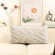 Fnyoxu Lumbar Pillow Cover 20x12 Inch - Patterned Rectangular Decorative Cushion Case for Sofa & Bed, Lightweight Polyester