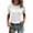 White, variant on Cqxid525 Basic T Shirts for Women Women's T Shirts Short Sleeve Color Block/Solid Tops Casual Summer Tees
