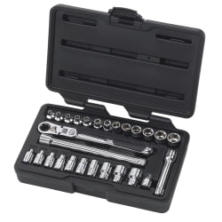 GearWrench 891427 27-Piece 1/4 in. Drive SAE/Metric XL Pass-Thru Locking Flex Ratchet Set