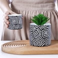 thumbnail image 3 of Billuyoard Ceramics Garden Handmade Flower Flower Pot Pots Ceramic Flower Irregularly-Shaped Boho Pots Boho Cement Flower Flower Type2 NO2, 3 of 6