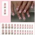 thumbnail image 5 of Square Press on Nails Bowknot Fake Nails on Nails in 12 Sizes,24 Pcs French Nails Tips for DIYS Nails Decorations, 5 of 8