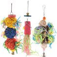thumbnail image 1 of 3pcs Bird Shredding Toy Parrots Chewing Hanging Toy Bird Cage Accessory Parrot Cage Shredding Toy, 1 of 8