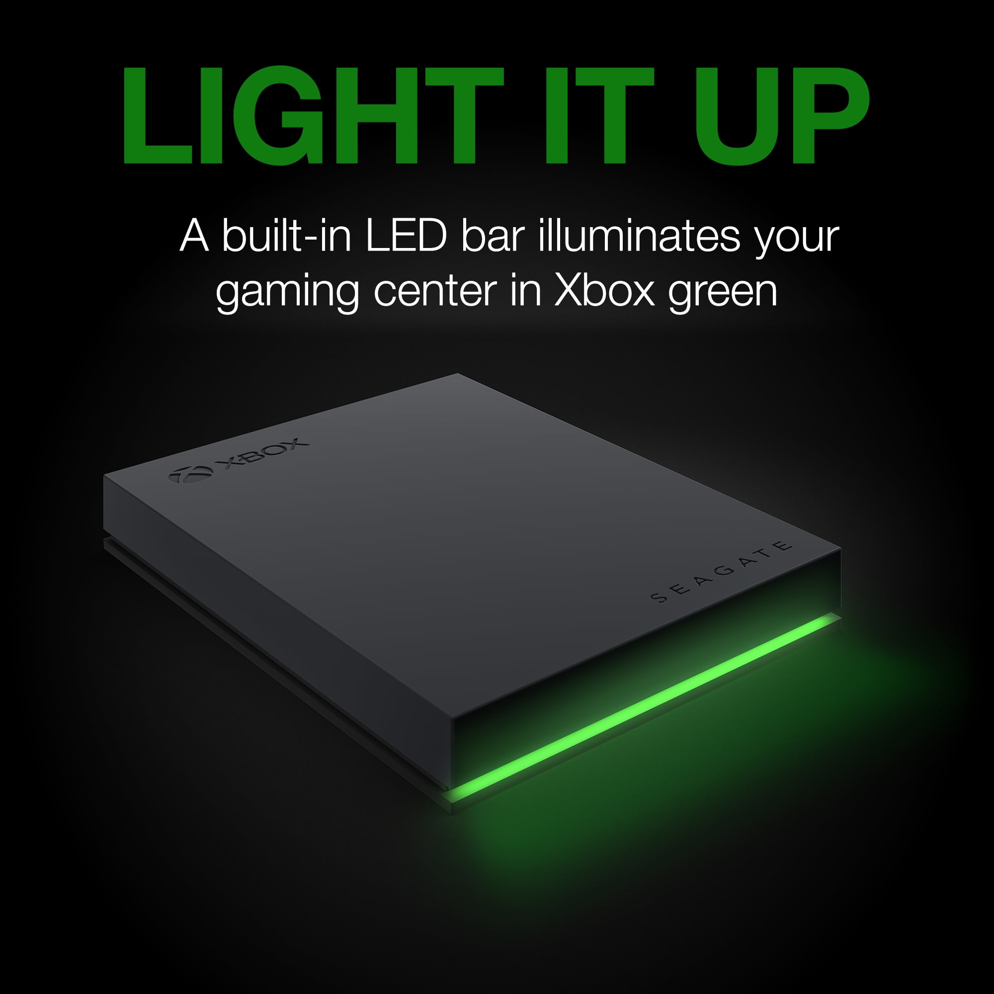 Seagate Game Drive for Gen Xbox LED 1 Drive Hard 3.2 Green 4TB External Certified Bar with Xbox USB (STKX4000400)