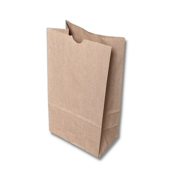 AP4I Paper Lunch Bags, 6 lb Capacity, Natural Kraft Paper Bags, 6"x 3.6"x 11" (500 Count)