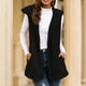 thumbnail image 2 of Chaqueta informal de felpa con capucha de color sólido de longitud media para mujer Fridja BV0+195, 2 of 6