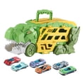 thumbnail image 1 of Camión de transporte de dinosaurios Strade Fareast Limited figura de dinosaurio con 6 coches verde, 1 of 8