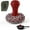 Red, variant on Ergonomic Grip Chainmail Dish Scrubber, Efficient Large Contact Surface Cleaner, Heat Resistant Integrated Handle Scouring Tool, Heavy Duty Kitchen Grease Removal Brush
