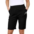 thumbnail image 2 of Olyvenn Womens Summer Casual Shorts with Side Pockets Knee Length Straight Leg Elastic Waisted Short Slacks 2025 Hiking Shorts Black L, 2 of 8