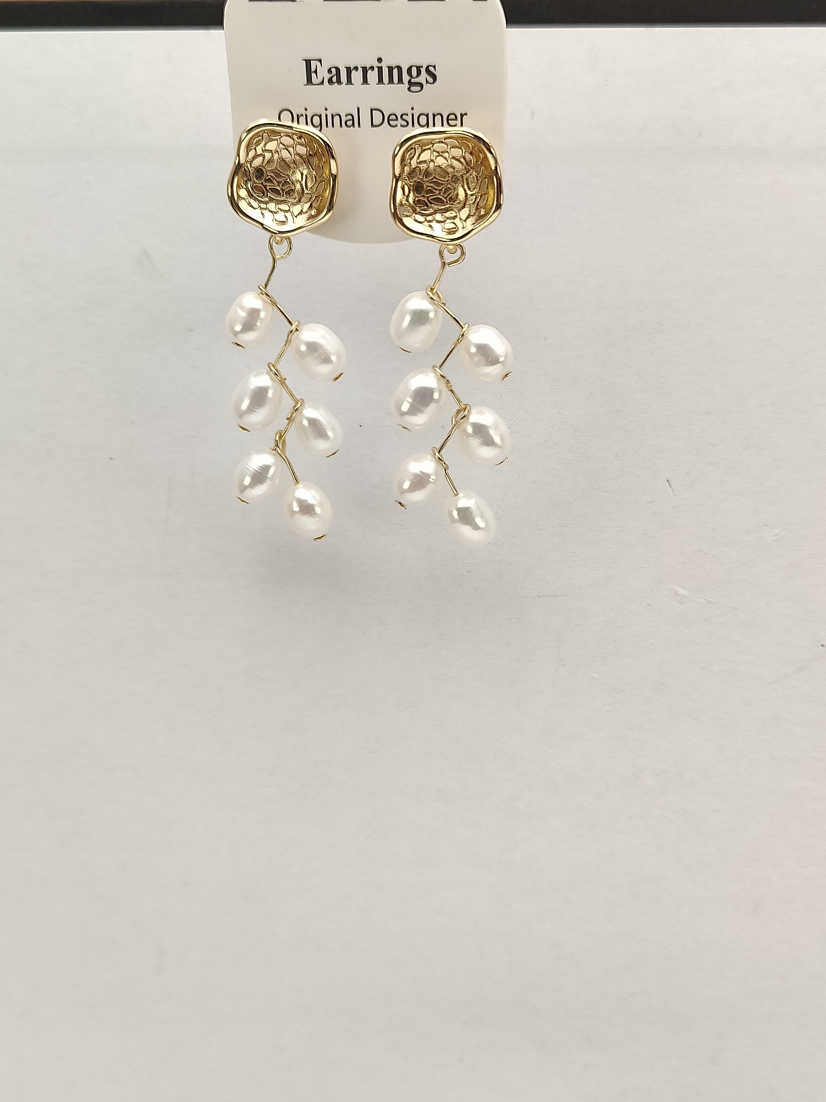 Yisun Yiway Natural Freshwater Pearl Wheat Drop Earrings for Women,  14k Gold Plated, Bullet Back