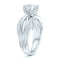 thumbnail image 4 of Sterling Silver Fancy Split Intersecting Infinity 1CT Simulated Round Brilliant Cut Diamond Promise Engagement Ring (4.5), 4 of 6