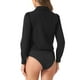 thumbnail image 3 of Camiseta Leotardo INSPIRE CHIC para Mujer, Casual de Negocios con Cuello, Botones, Manga Larga, Body Top S Negro, 3 of 6