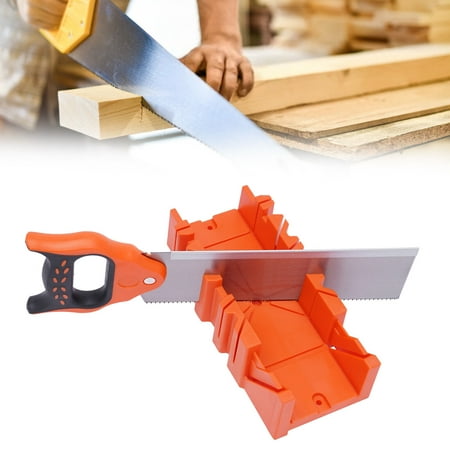 

12in Miter Box with Saw Included Hand Wood Saw 22.5° 45° 90° Angle Cutter Tool