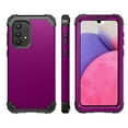 thumbnail image 3 of for Samsung Galaxy A32 5G Back Case, Phone Case Heavy Duty 2 in 1 Rugged Shockproof Protection Hybrid Hard PC Bumper Drop Protective Silicone for Girls Women Boys Men for A32 5G, Purple, 3 of 7