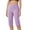 Purple, variant on BXINGOHAI Capri Pants for Women 14" Knee Length Wide Leg Yoga Capris Dressy Casual Summer Crop Pants with Pockets Black M