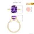thumbnail image 4 of ANGARA Natural 3.5 Ct. Amethyst with Diamond Solitaire Ring in 14K Yellow Gold for Women (Ring Size: 11.5), 4 of 9