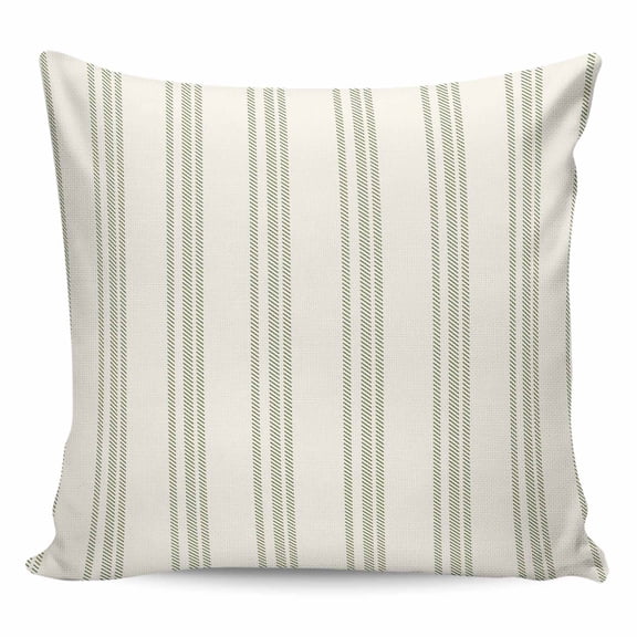 Sage Green Striped Pillow Covers 20x20 Inch Decorative Throw Pillow Cover, Modern Farmhouse Green Stripes Sofa Pillowcases Accent Cushion Case Home Decor Bedroom Living Room
