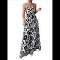thumbnail image 2 of Mono de Pierna con Tirantes Pequeños y Estampado Retorcido Elegante para Mujer, y Verano 2025 Azul Marino S, 2 of 10