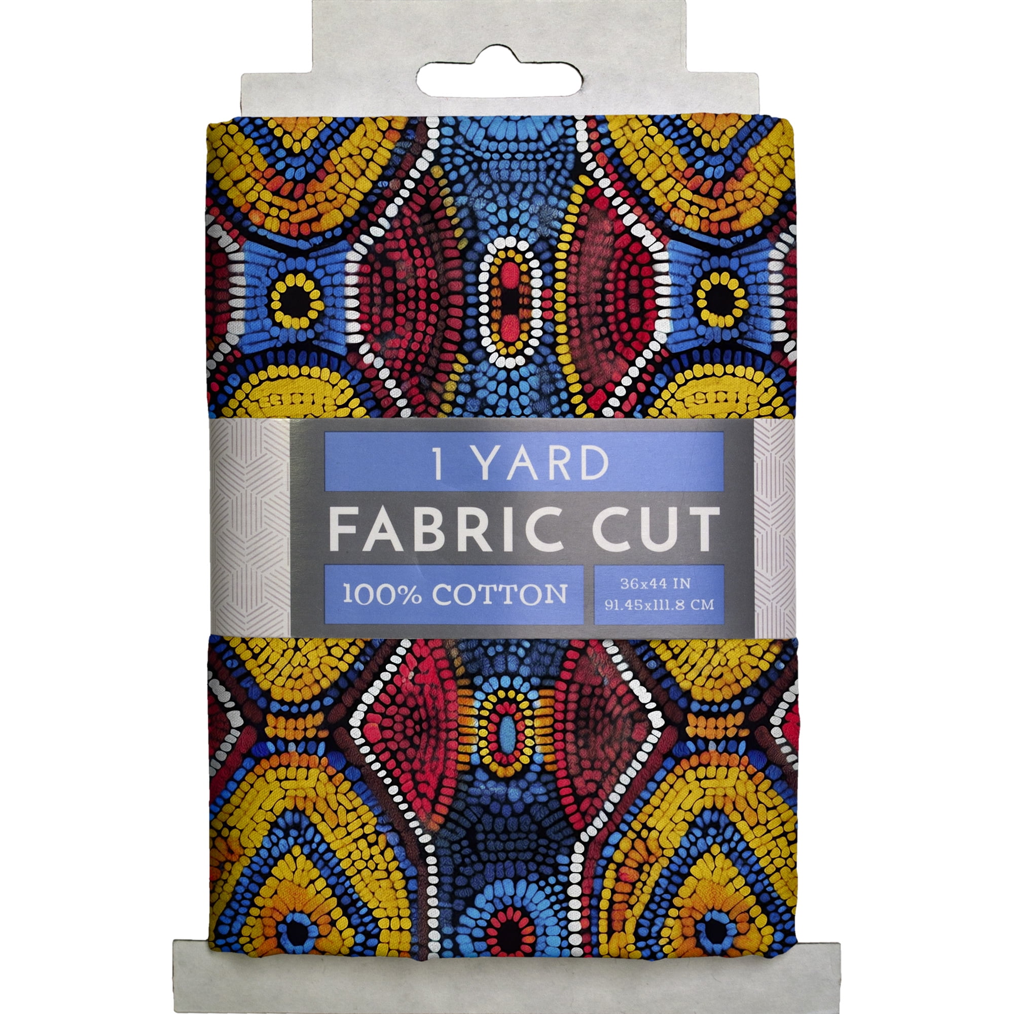 1 Yard 100% Cotton Masai Bead 2, Multi-color, 44" Wide for Quilting & Sewing by David Textiles