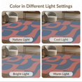 thumbnail image 7 of ODIKA 9'x12' Blue Coral Geometric Harmony Design Washable Area Rug Elegant Mid-Century Modern Inspired Pattern for Master Suite, California King, Under Bed, Non-Shedding, Easy Care, 7 of 7