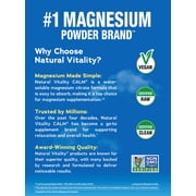 CALM Magnesium Powder | Orange Flavor | 16 Ounces | by Natural Vitality