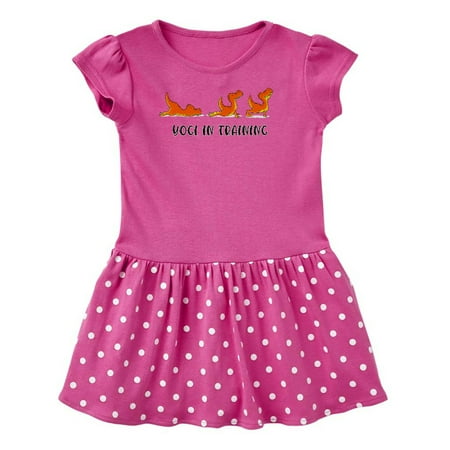 

Inktastic Yogi in Training Baby Tyrannosaurus Rex Gift Toddler Girl Dress