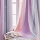 thumbnail image 5 of Cortina XiDi Rainbow Gris/Rosa con forma de estrellas opacas de doble capa, 5 of 8