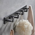 thumbnail image 2 of WEAVILUX Black Aluminum Wall-Mounted Coat Rack with Multi-Functional Storage Organizer for Entryway, Bedroom, Bathroom, 2 of 6