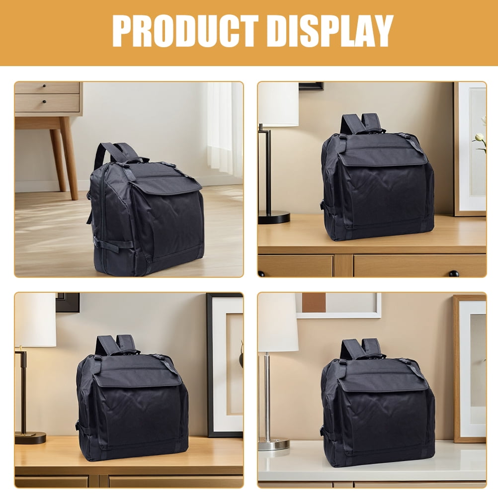 LULULION Musical Instrument Storage Portable Accordion Case Black 1Pcs