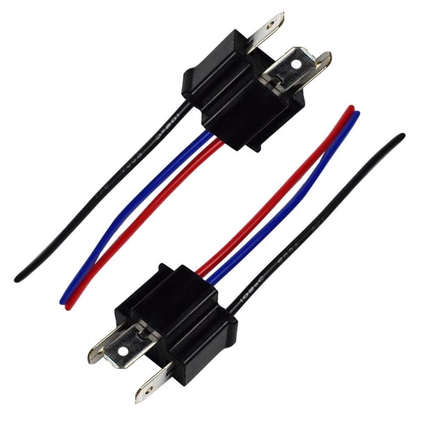 1 par 9003 H4 bombilla hembra conector adaptador macho para faro antiniebla Ndcxsfigh Accesorios para autos y motos