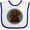 White and Royal, variant on Inktastic Labrador Retriever Chocolate Lab Dog Boys or Girls Baby Bib