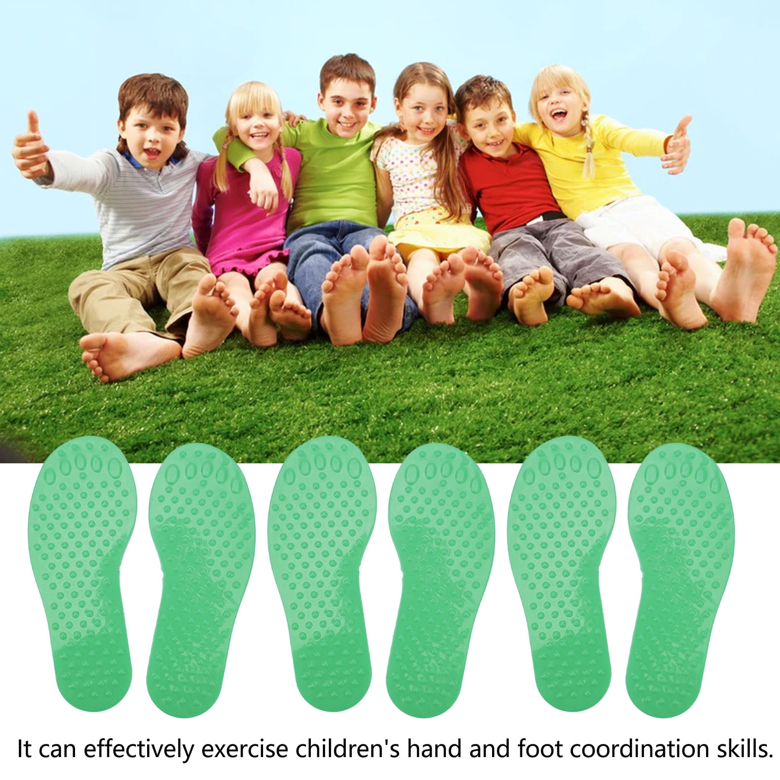 3 Paar Bunte Footprints Marker Aus PVC - Für Indoor & Outdoor Spiele