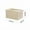 Beige, variant on Hauiodp Foldable Clothing Storage Boxes, Washable Cotton and Linen Storage Bins with Lids, Stable Stacking Collapsible Basket with Transparent Mesh Window and Cover for Closet Organizers
