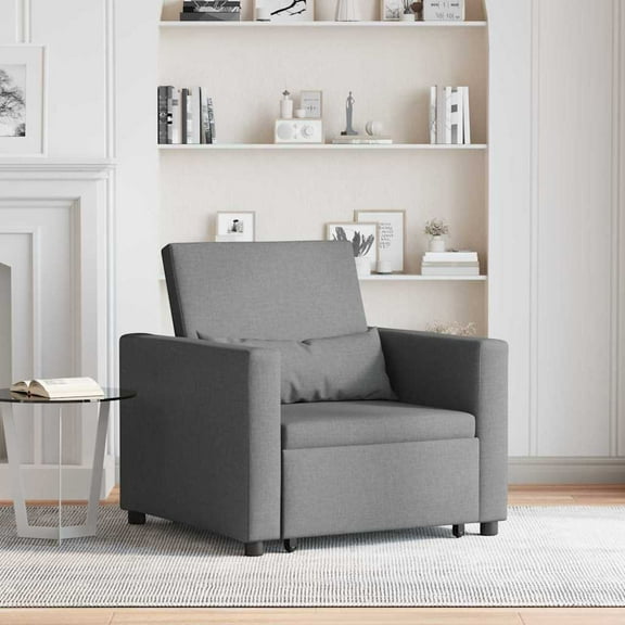 vidaXL Single Sofa Bed Dark gray 90 x 165 x 87 cm fabric