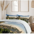 thumbnail image 6 of Ambesonne Cityscape Duvet Cover Sets, Edinburgh Aerial View, 2-Queen, Fern Green Blue Tan, 6 of 7