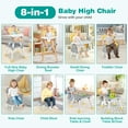 thumbnail image 4 of Infans 8-in-1 Baby High Chair w/ Double-layer Cushions Multifunctional Toddler, 4 of 7