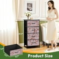 thumbnail image 2 of 4 Drawer Vertical Storage Dresser Rose gold Glitter marble lines intricate hearts Beautiful with Wood Top Fabric Pull Drawers, 2 of 8