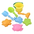 thumbnail image 2 of Juego de 8 juguetes de playa para niños | Juego de arena colorido con cubo, palas y moldes | Arenero y juegos de playa para niños pequeños, 2 of 5