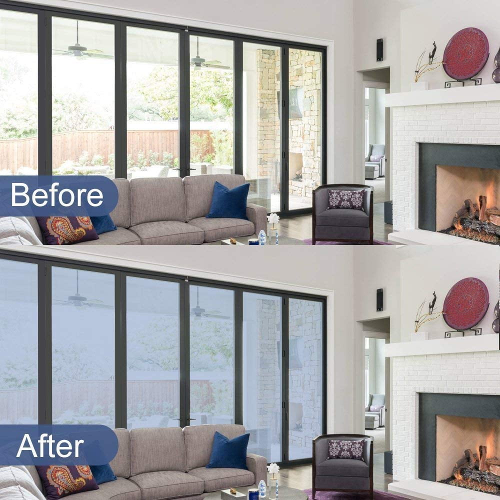 Rabbitgoo One Way Window Film Anti UV Window Film Removable Decorative Heat Control Privacy