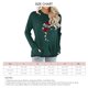 thumbnail image 4 of Camiseta de Mujer Patrón de Sombrero de Navidad Manga de Hombro Caído Cuello Redondo Top Informal con Bolsillo Verde XXL, 4 of 4